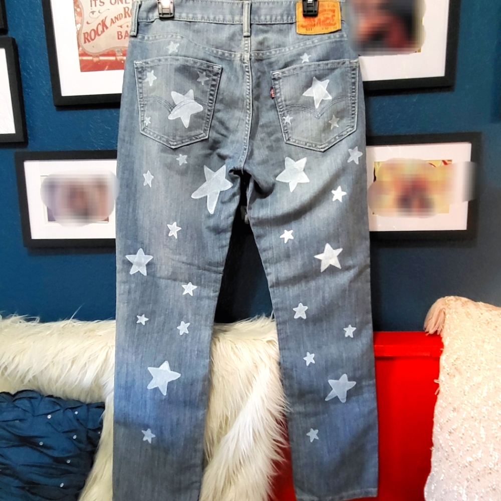 Handpainted 511 Levi's - Picture 2 of 4
